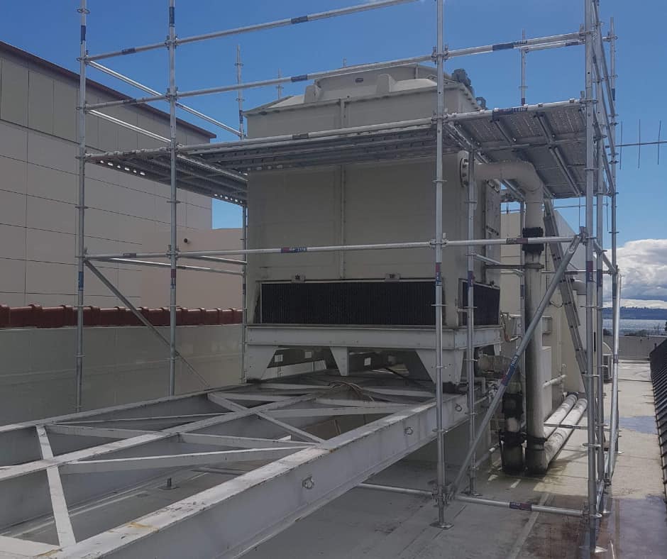 Commercial plant maintenance scaffolding